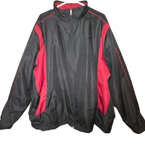 STARTER Men's Black and Red Windbreaker